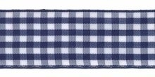 25mm breed navy gingham