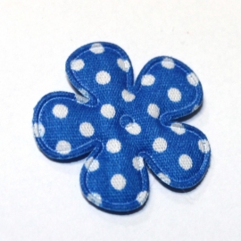 25mm polkadot bloem stof royal