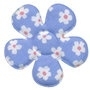 47mm bloem blauw bloem wit/coral
