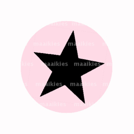 FB653  roze zwarte ster