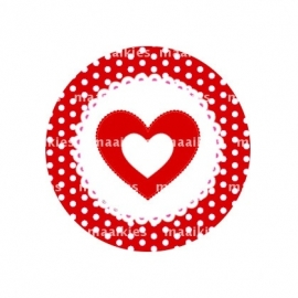 (FB359) hartje rood dot