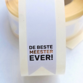 Sticker vaantje "Beste Meester"