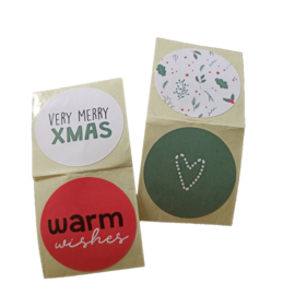 Sluitsticker  kerst 2 mix (5 stuks)