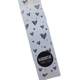 Sticker label ZEBRA "KADOOTJE VOOR JOU" 5stuks