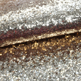 lapje grove glitter imitatie leer goud
