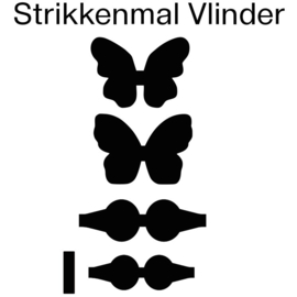 Mal vlinder 7 cm