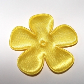 47mm bloem satijn geel