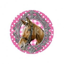 (FB284) Paard roze
