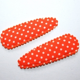 oranje polkadot hoesje 5cm)