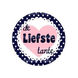 (FB589) Liefste tante navy hart