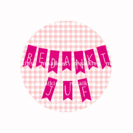 (FB548) JUF VLAG RUIT ROZE