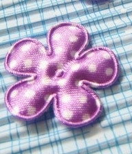 25mm bloem satijn paars polkadot