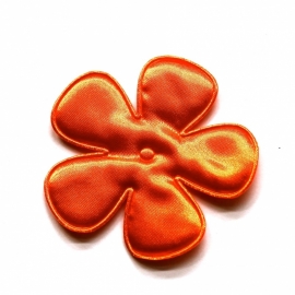 65mm satijn bloem oranje
