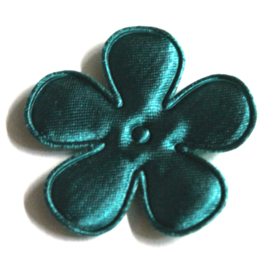 35mm satijn bloem dark teal