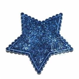 Ster glitter blauw