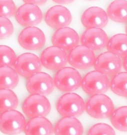 parel flatback 8mm roze rond 10 stuks