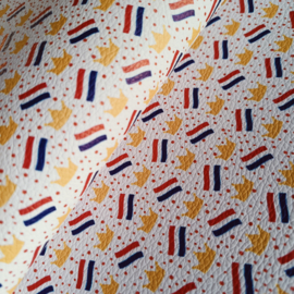 koningsdag print pu leer vlag /kroon