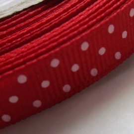 ROOD grosgrain geweven band polkadot  5m