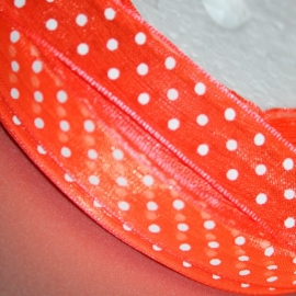 Oranje organza lint 13mm breed