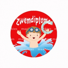 (FB520) zwemdiploma jongen B rood