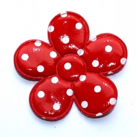 Vinyl bloem rood polkadot