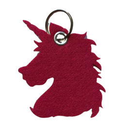 vilten sleutelhanger eenhoorn / unicorn (31 kleuren)