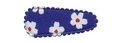 kniphoesje donkerblauw bloem wit/rood (3,5cm)