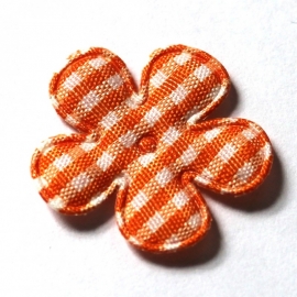 25mm ruit bloem oranje