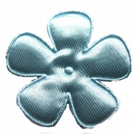 35mm pastel blauwe bloem satijn
