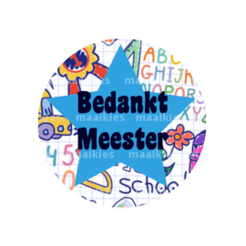 (FB615)BEDANKT MEESTER SCHOOL BLAUW