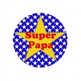 (FB230) geel ster SUPER PAPA