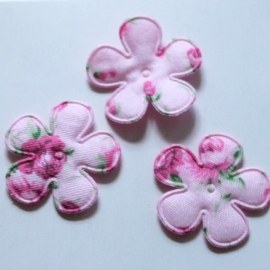 roze roosje print bloem 25mm