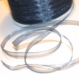 3m organza lint 6mm breed grijs