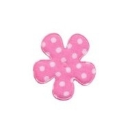 Polkadot bloem roze 25mm