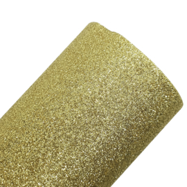 Lapje glitter goud pu leer (a4)