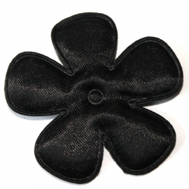 47mm zwart satijn bloem