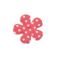 Polkadot bloem coral 25mm