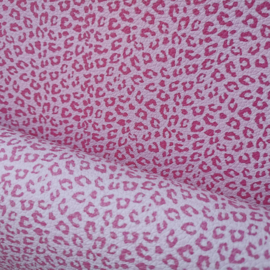 Pu leer leopard roze