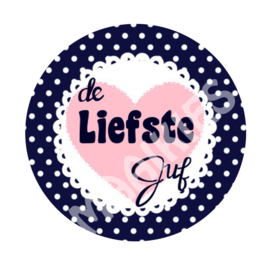 BSO6 De liefste juf navy roze