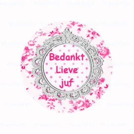 (FB554) Liefste juf fuchsia bloem