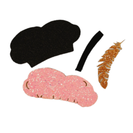 Diy pietenmuts patch roze/goud /goud