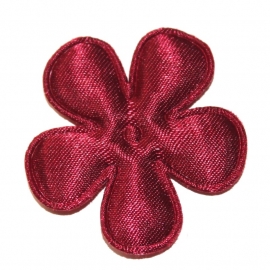 35mm bordeaux rood bloem satijn