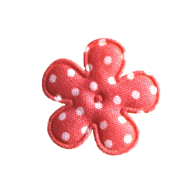 25mm dot bloem perzik / coral