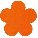 Acryl vilt oranje 45cm bij 30cm