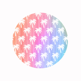 (FB630) palmbomen pastel rainbow