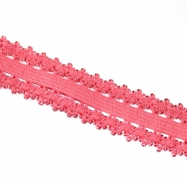 haarband elastiek kant coral 18mm