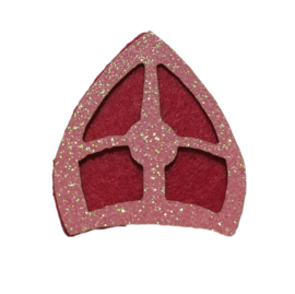 Mijter patch mijter roze