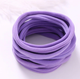 Super soft dunne nylon haarbandje paars