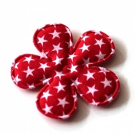 35mm sterrenprint bloem rood