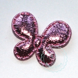 Vlinder metallic smal roze